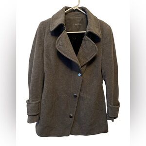 Calvin Klein Women's Charcoal Pea Coat
